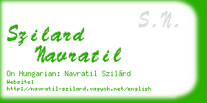 szilard navratil business card